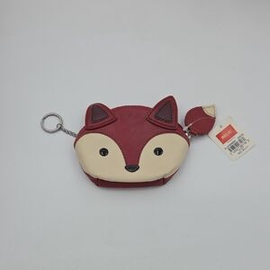 Relic Kids Fox Coin Purse - Burgundy and Beige